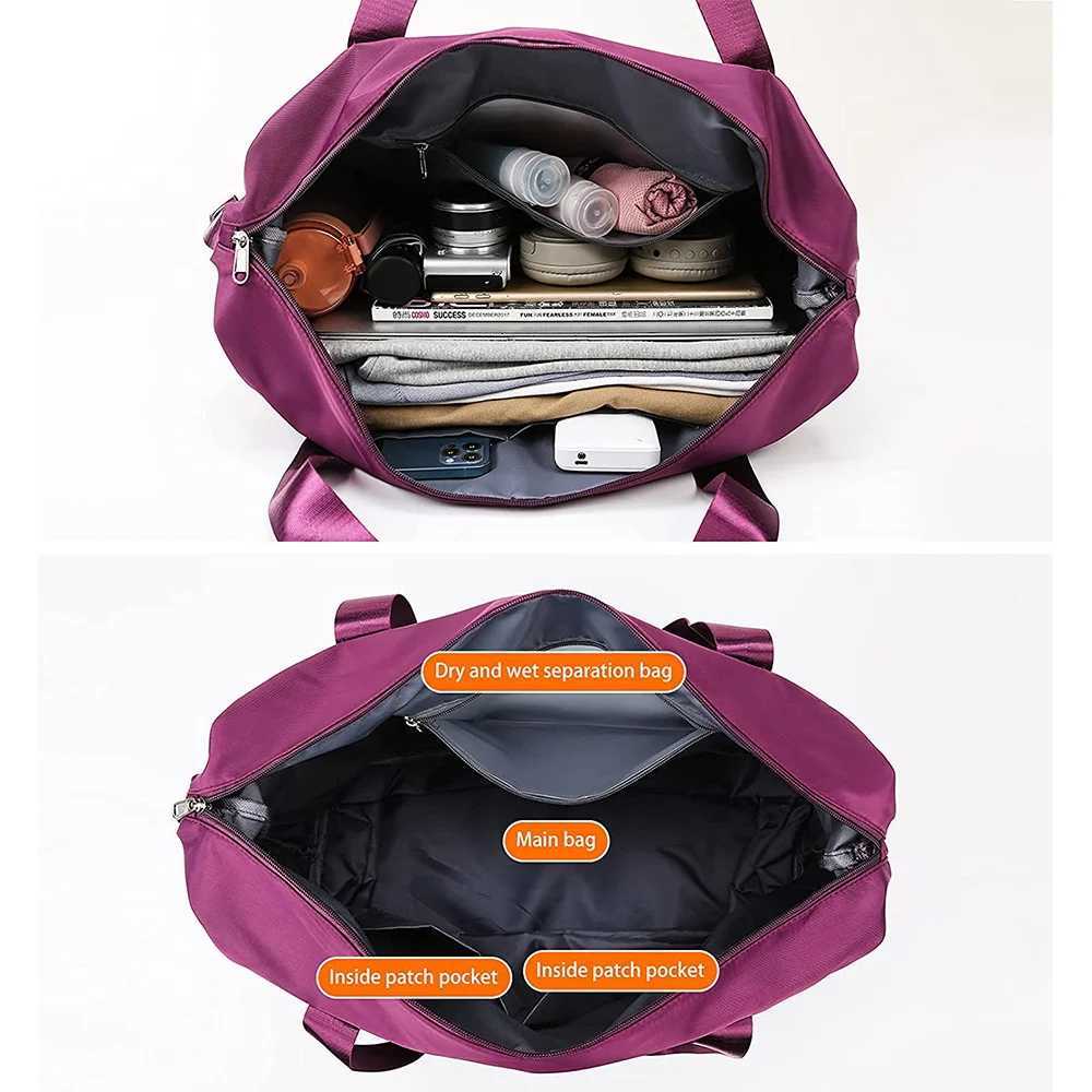 Large Capacity Folding Travel Bags Waterproof Luggage Tote Handbag Travel Duffle Bags Women Gym Yoga Storage Bags CL240820