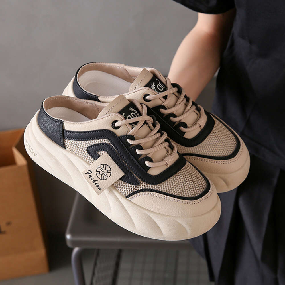 Ddmysports Little White Summer New Instagram Thick Sole Casual Women S Mesh Breathable Alf Slipperboard Shoes Fashion XFC OUTDOOR