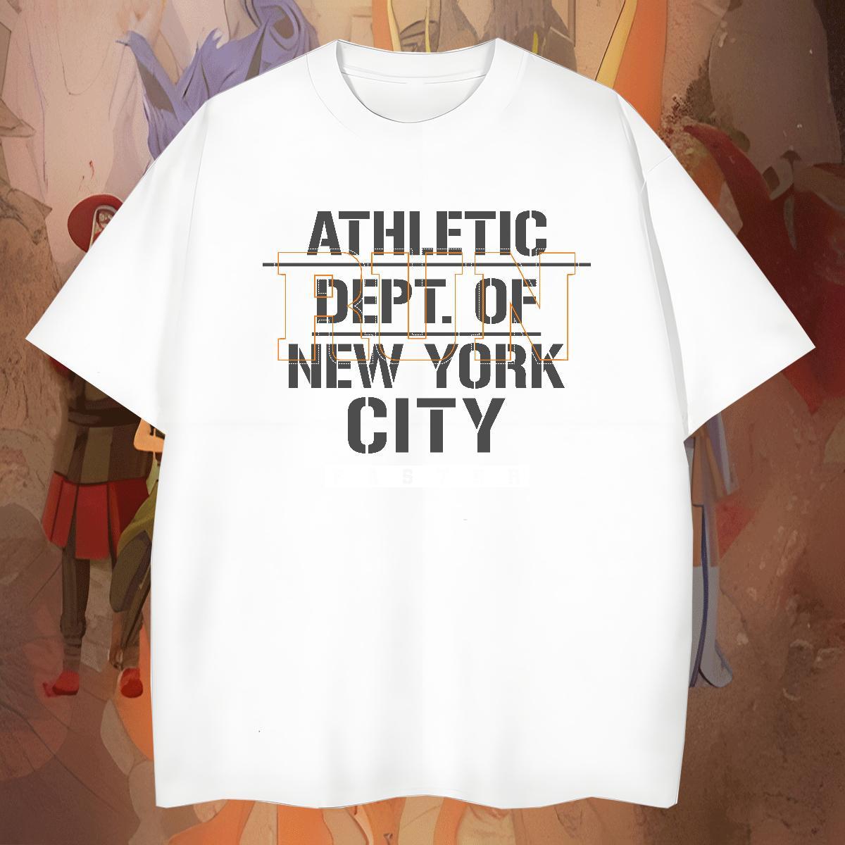 Cool Design Men Tops Tees Summer Casual 230g Pure Cotton Anime Crew Neck Breathable NEW YORK T Shirts Men Stylist Tshirts