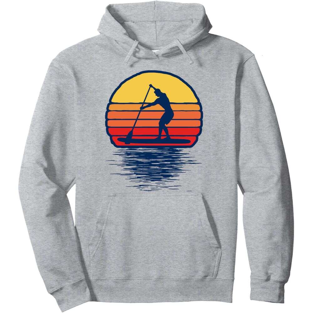Hoodie for Mens Womens Retro Stand Up Paddle Board SUP Vintage Cool 80s Pullover Hoodie Gift Hoodies sweatshirt pullover jacket Long sleeve