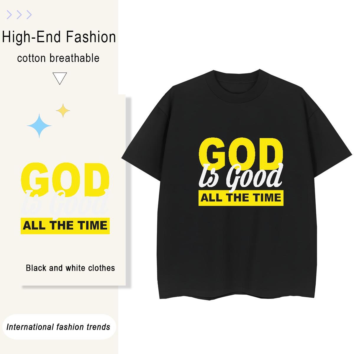Wholesale Tshirt for Man Woman Daily Outfit 230g 100% Cotton Custom Anime Breathable Short Sleeve god T shirt Stylist Wear