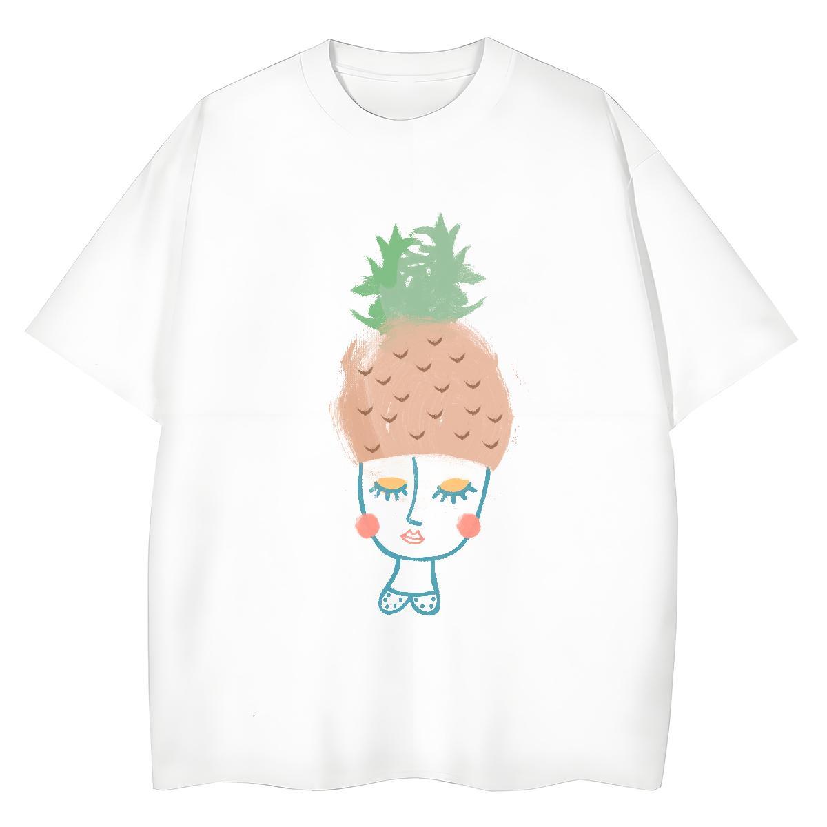 2024 Designer Women Tees High Street Hip Hop O-Neck Short Sleeve Top Shirts High quality 230g 100% Cotton Lines Oversized L-4XL T shirt