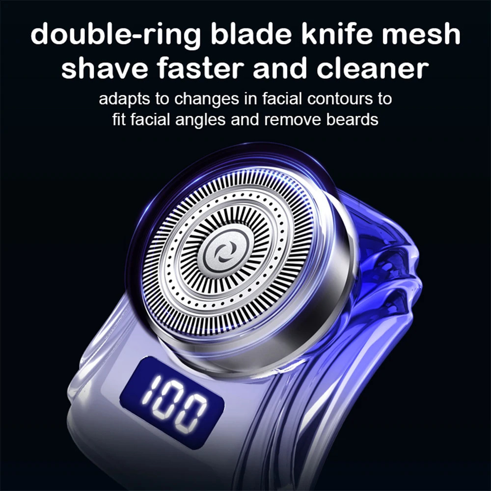 Portable Electric Shaver For Mens Shaving Machine Beard Trimmer Mini Rechargeable Razor For Travel Car Smoothing Machine 240814