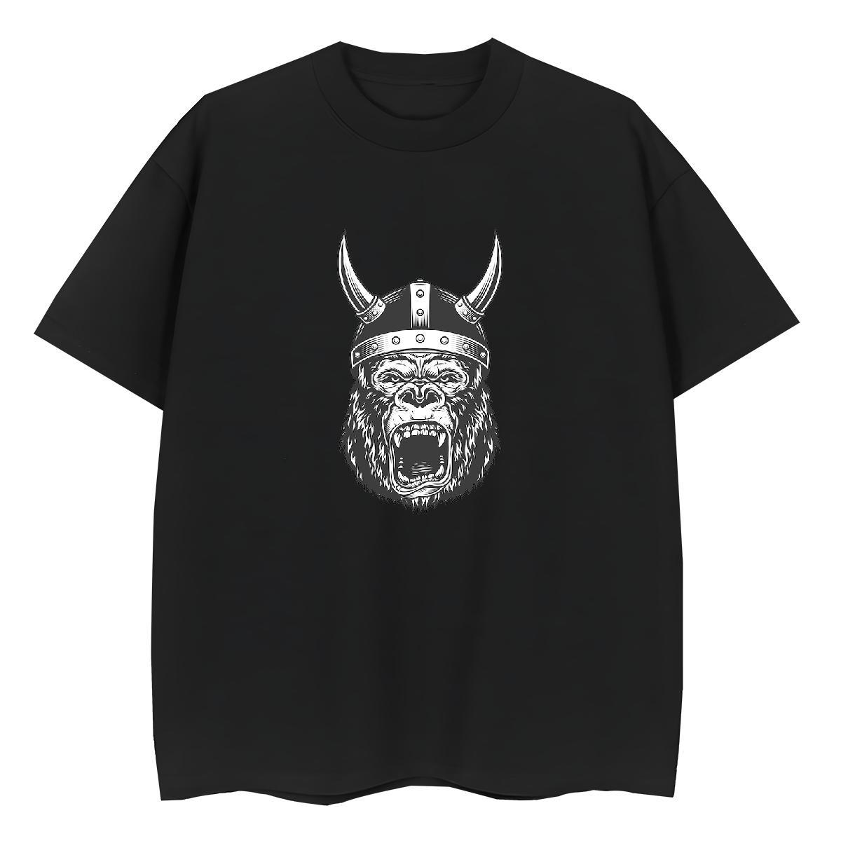 2024 Casual Women Tshirts Daily Wear O-Neck Short Sleeve Clothes Shirt Loose 230g 100% Cotton chimpanzee Custom Print Plus Size Women T Shirts