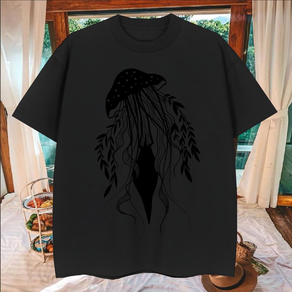 Designer Mens Tshirts mushroom Beach 230g Pure Cotton Tees Shirts Breathable Soft Popular Mens T Shirts DIY Logo Oversized