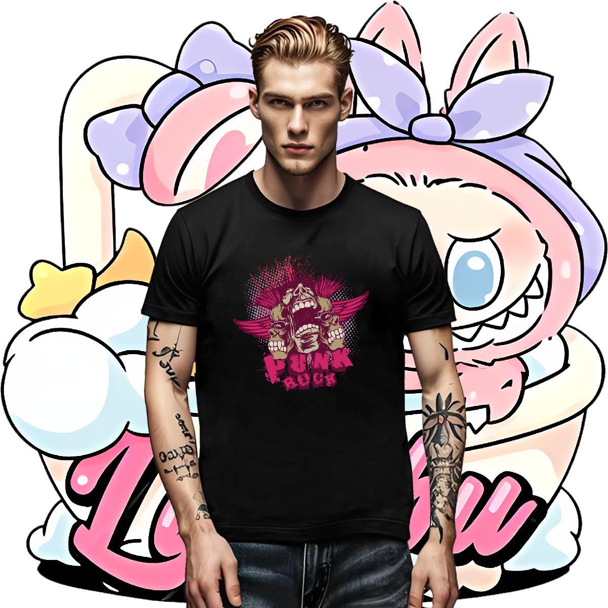 2024 Designer scary Men Tees 230g Cotton T-Shirts for Men Custom Cartoon Summer Casual Breathable Short Sleeve TOP Quality Clothings