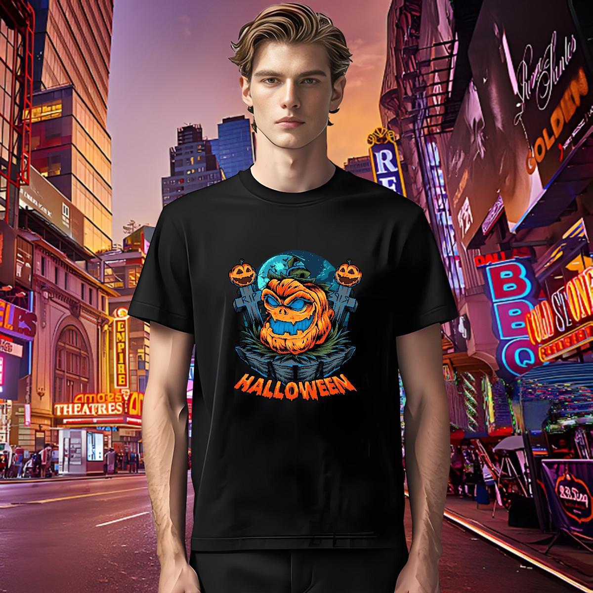 Cool T shirt halloween Short Sleeve Soft Street Wear White Plus Size 100% Cotton 230g Tshirt for Man Woman Brand Tops Shirt