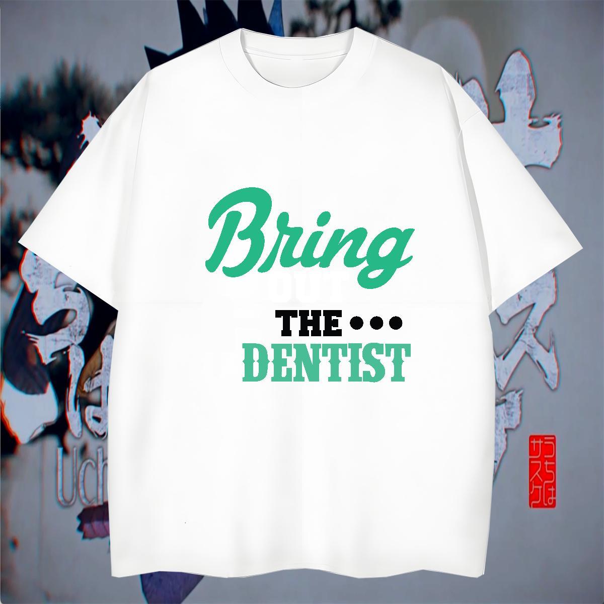 Soft Men Clothes T-Shirt Beach 230g Pure Cotton Customized Print O-Neck Short Sleeve Denstist Mens T Shirts Casual New Tops Shirt
