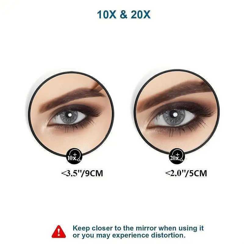 10X 20X 30X Times Magnifying Makeup Mirror Bathroom Suction Cup Shaving Suction Blackhead Round Small Mirror Makeup Tools Y240819
