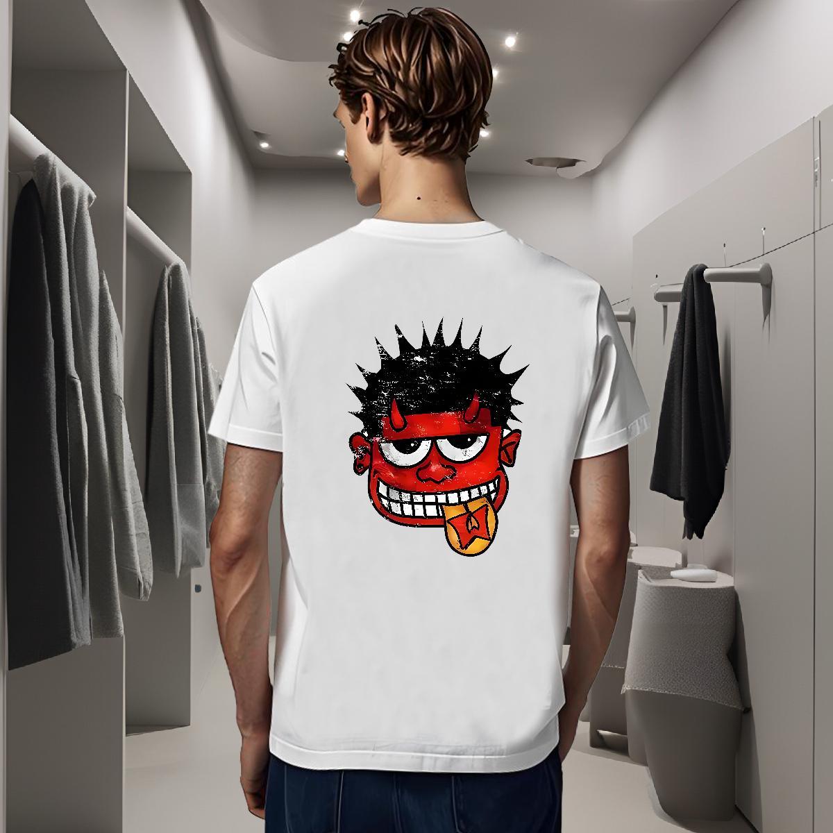 Man T Shirts 100% Cotton 230g cartoon Home Outdoor O Neck Short Sleeves Plus Size Cartoon Tshirt for Man Woman Fashion Designer Loose Fit Polos
