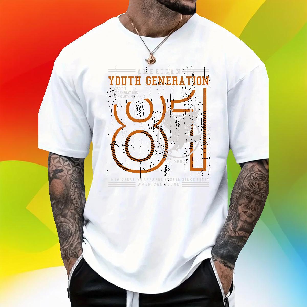Cool Design 81 100% Cotton 230g Men Clothes T-Shirt High Street Hip Hop Short Sleeve Soft T Shirts Men Fashion Oversized 4XL Tees