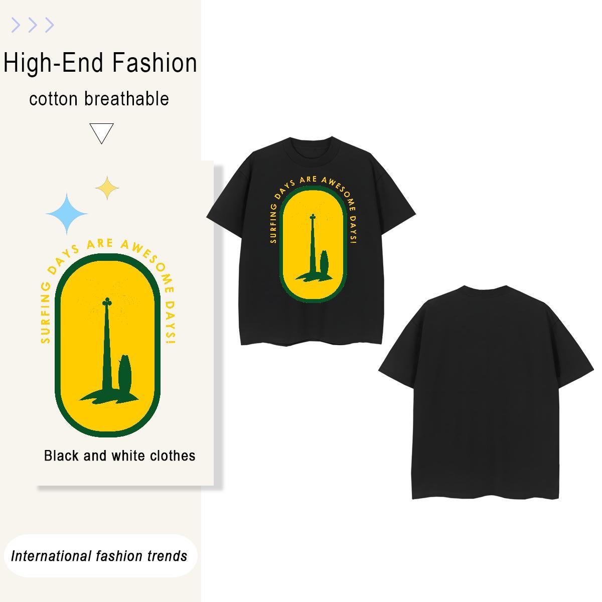 Designer tree 230g 100% Cotton Mens Tshirts Casual Crew Neck Men T Shirts DIY Customized Anime Print Top Tees