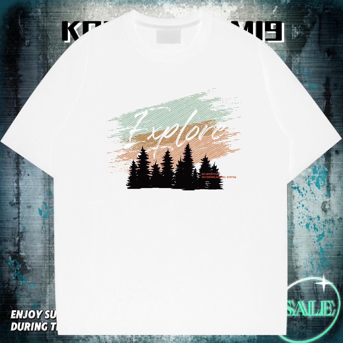 High Quality Couples T Shirts Street 230g Cotton Floral Print Breathable Short Sleeve letter Men T Shirts 2024 Summer Tees Shirts