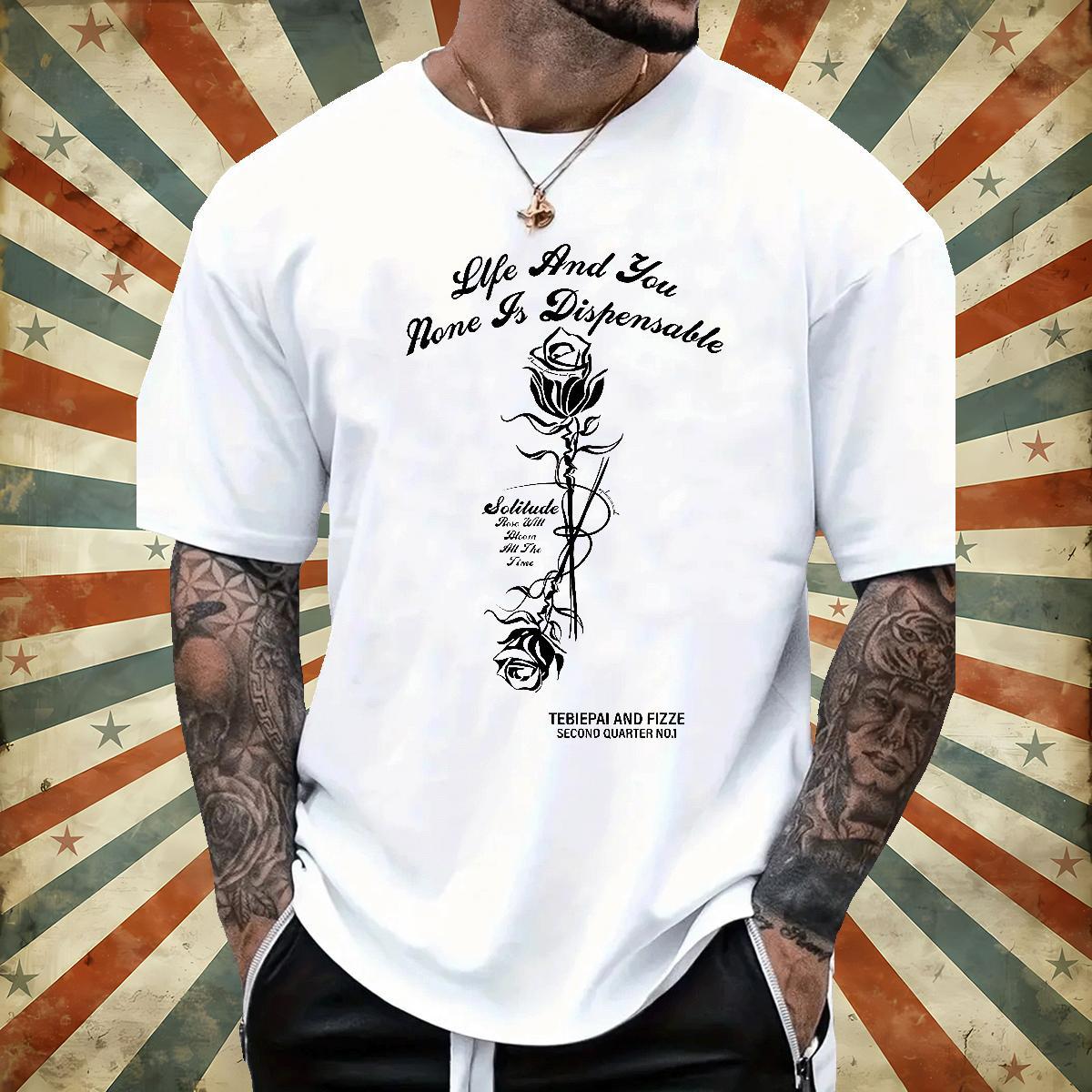 Factory Direct Couples T Shirts flower Hip Hop Street 230g Cotton Clothings Breathable Comfortable T Shirt For Man Custom Anime