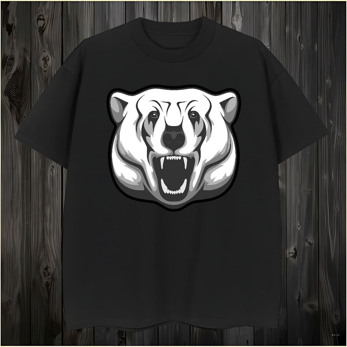 2024 New Tshirt for Man Woman bear Hip Hop Street 100% Cotton 230g Tees Shirts O-Neck Short Sleeve Loose T shirt Customized Print