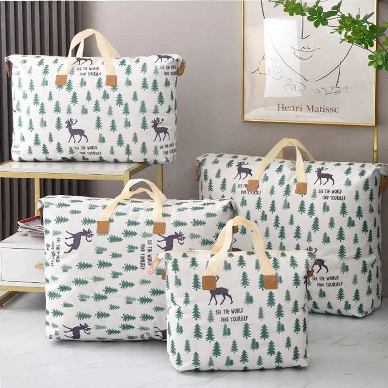 Quilt storage bag clothing finishing bag large-capacity quilt waterproof and moisture-proof moving bag packing bag CL240820