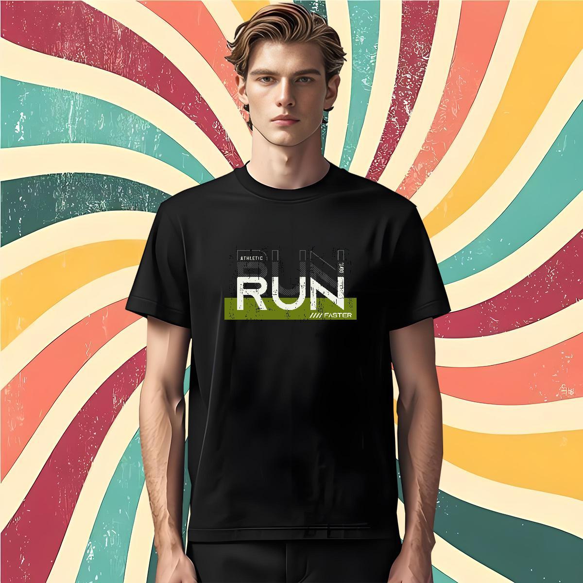 Classic run 100% Cotton 230g Mens Tshirts Casual Daily Wear Short Sleeve O-Neck T-Shirts Fashion Designer Anime Print Tops Tees