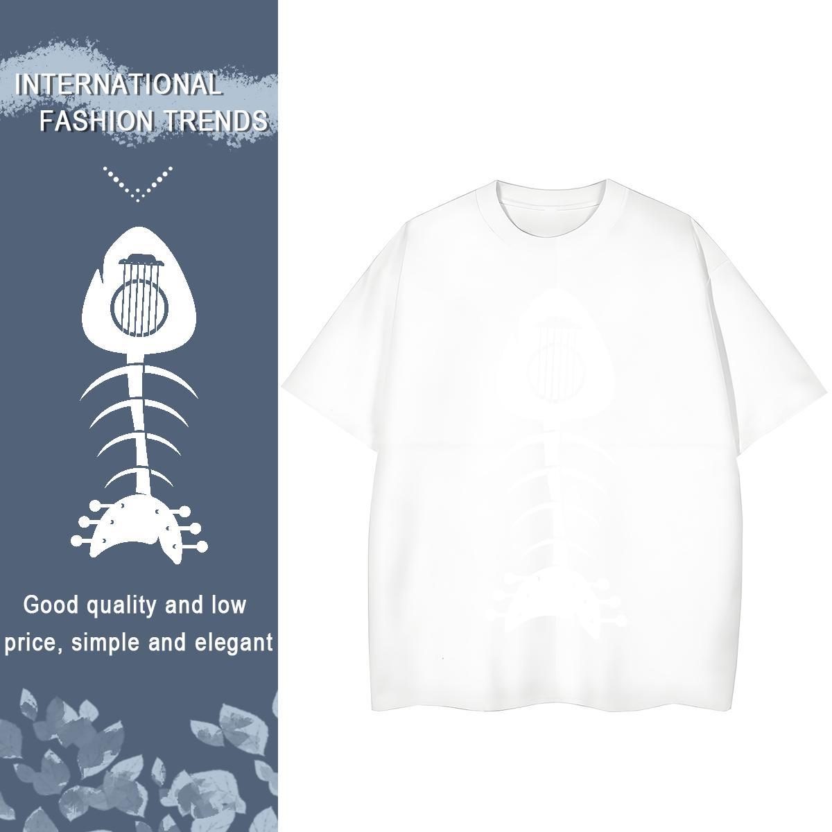 TOP Quality Women Tees Sports Street Wear O Neck Short Sleeves Top Tees Designer 100% Cotton 230g fish Custom Printed Woman T Shirts