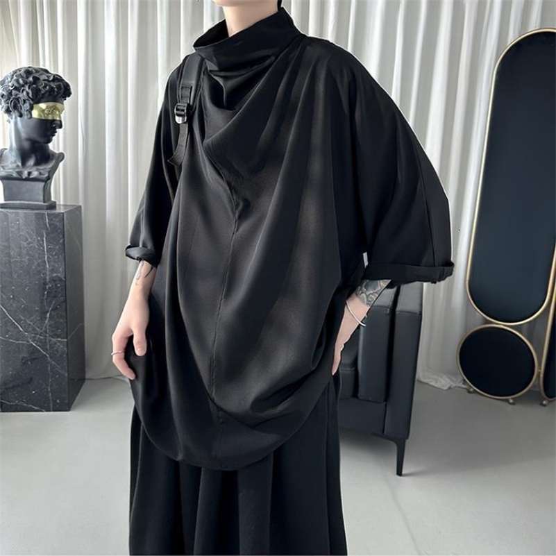 Y2k Black Harajuku Techwear Mens Clothing Stylish Gothic Punk Hip Hop Streetwear Creative Mens T Shirts Japanese Anime Clothes 240819
