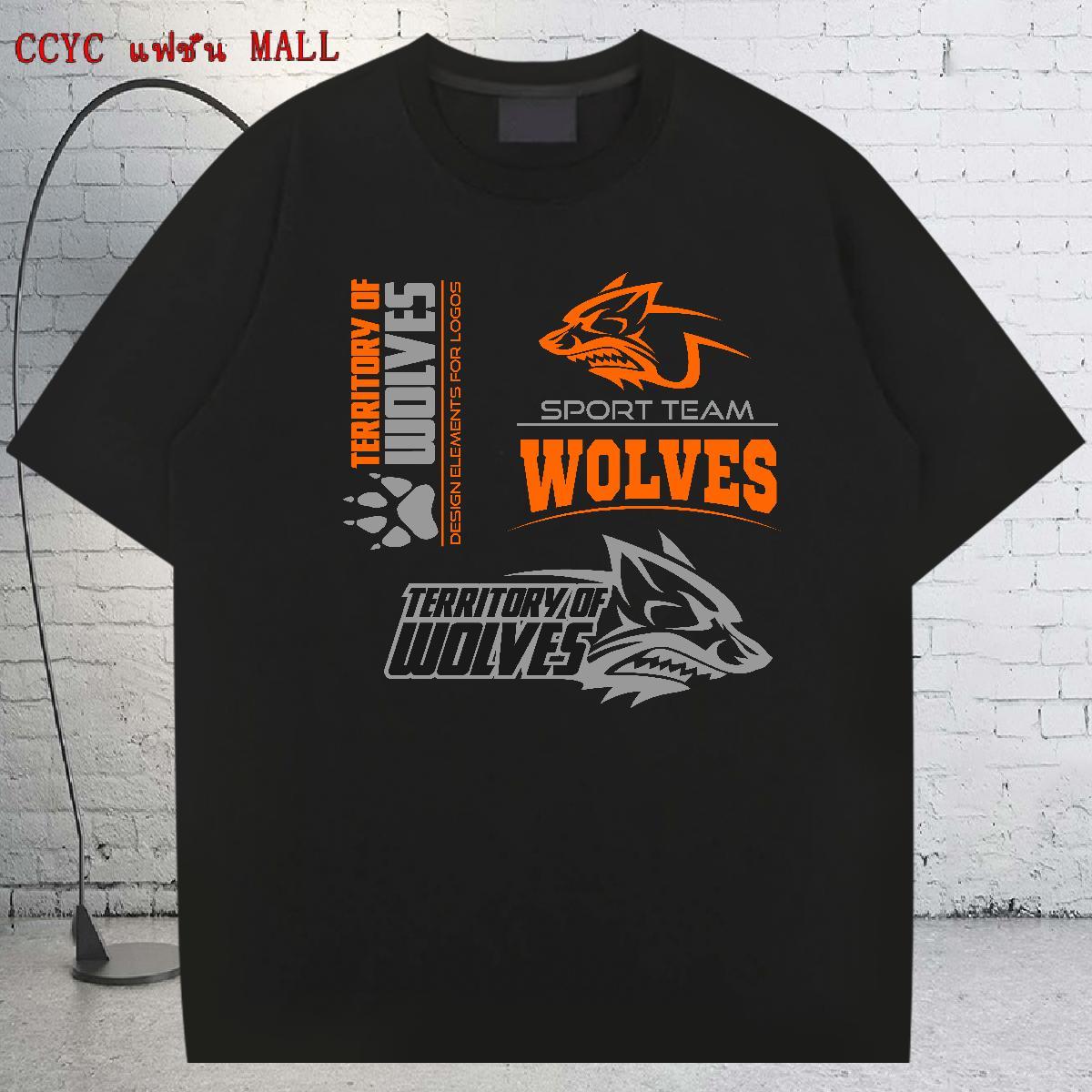 High Quality Men Clothes T-Shirt Street Casual 100% Cotton 230g DIY Printed Breathable Short Sleeve wolf T shirt 2024 Designer Tee Shirt