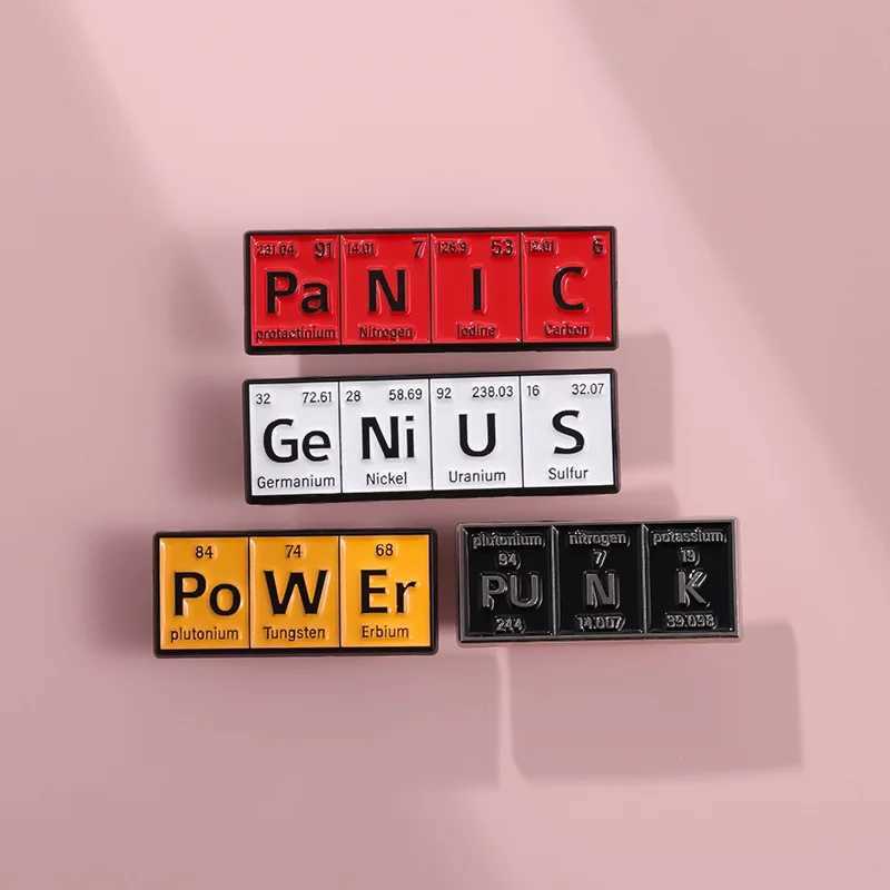 Creative Science Chemical Elements Enamel Brooch Clothing Hat Decoration Collar Badge Alloy Jewelry Gift W240815