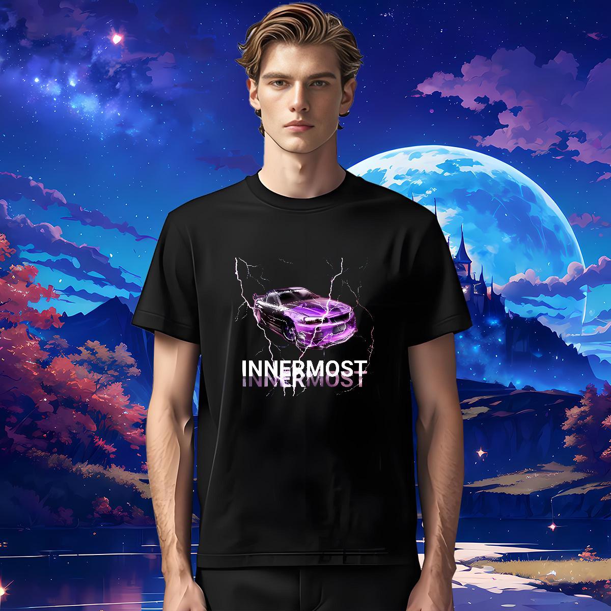 Loose beach 230g Cotton Tshirt for Man Woman High Street Hip Hop O-Neck Short Sleeve T shirt DIY Customized Custom Anime Tops Shirt