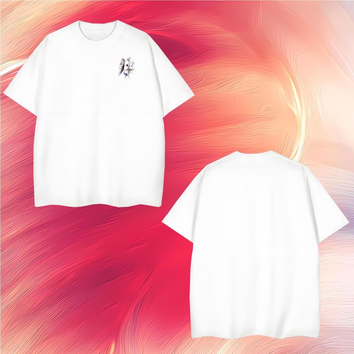 DIY Mens Tshirts horse Anime Printing Street 100% Cotton 230g Tee Shirt Breathable Short Sleeve Loose T Shirts Men Custom Big Size