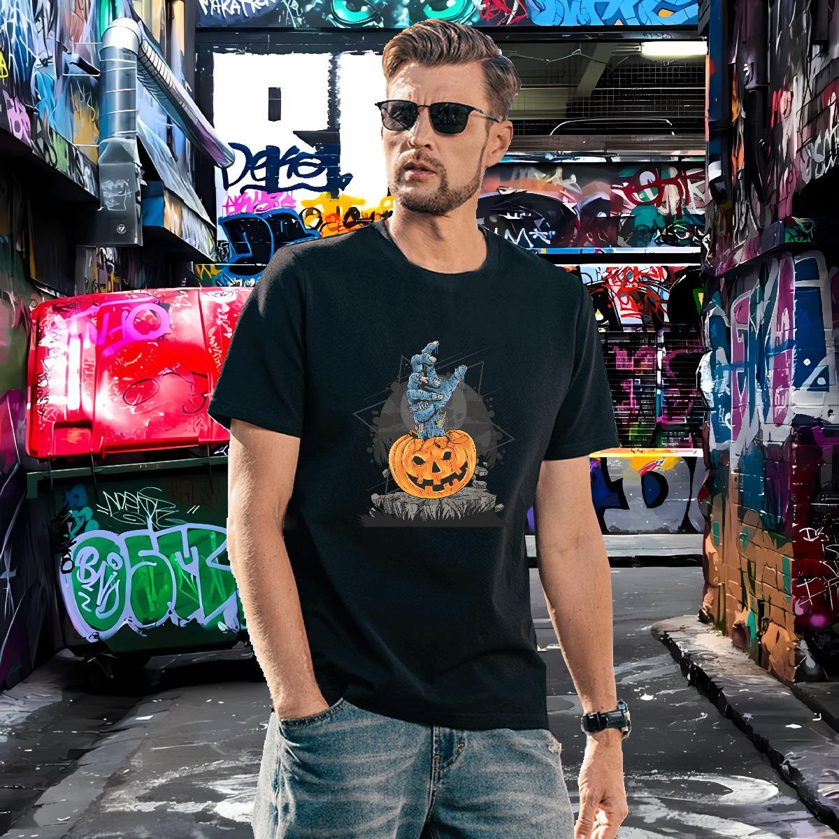 2024 Designer Men Tshirts pumpkin Street 230g Pure Cotton Top Tees Short Sleeve Soft Cool Design T-Shirts DIY