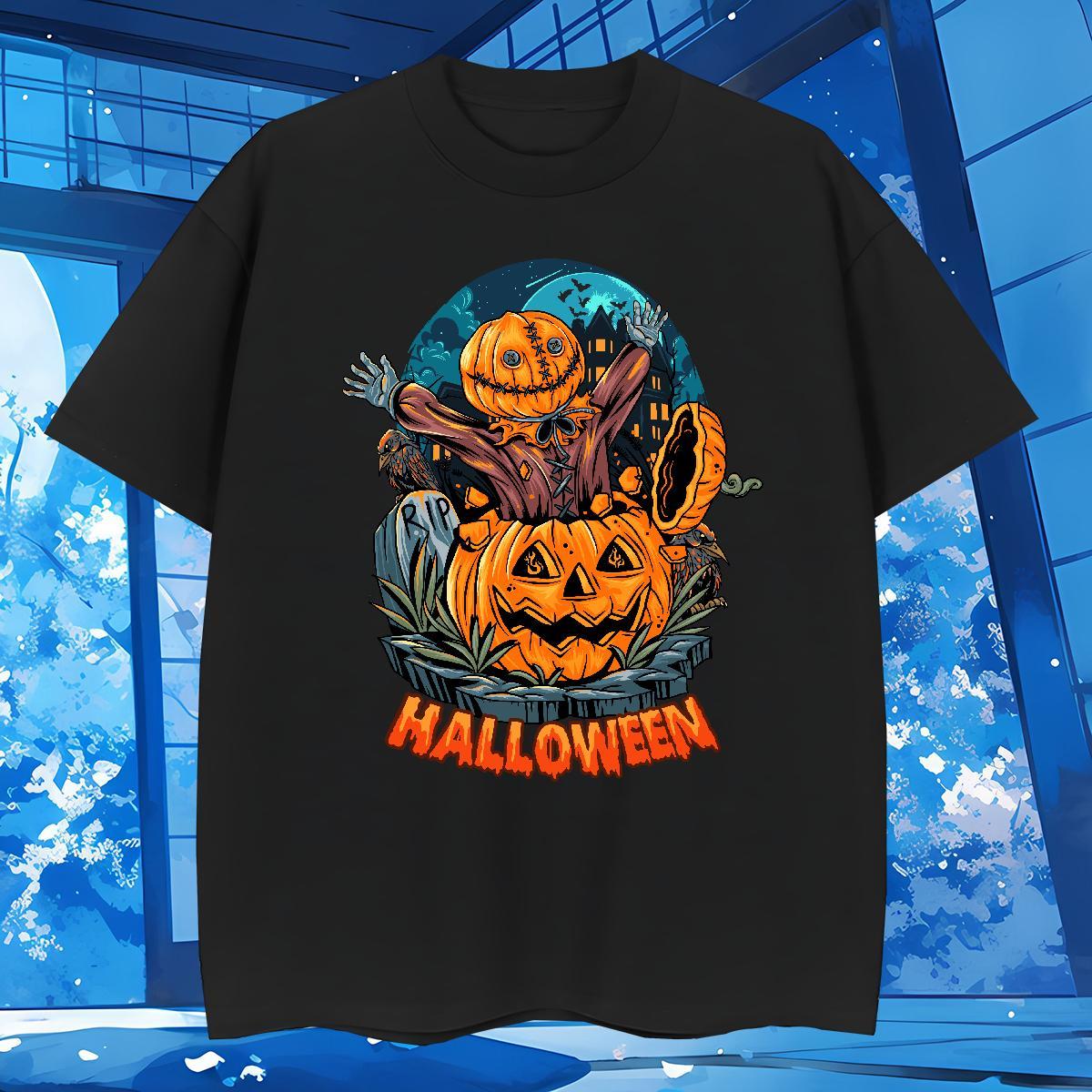 2024 Designer Mens Tshirts pumpkin Summer Casual 230g Pure Cotton Tops Breathable Soft Free Shipping T Shirts Men DIY Printed