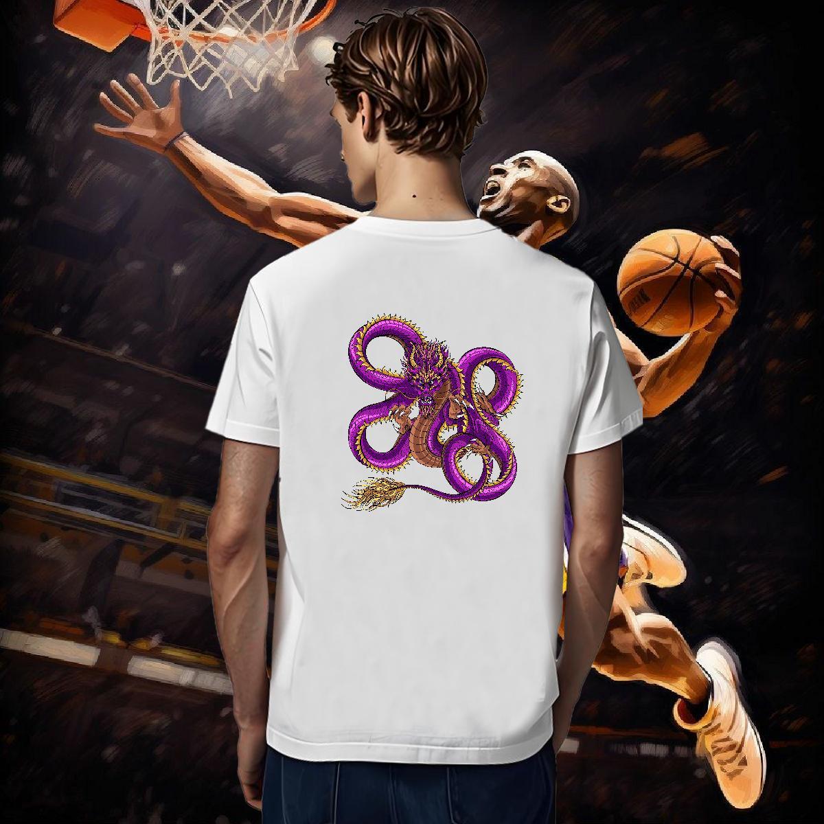 T-Shirts for Men 100% Cotton 230g dragon Casual Short Sleeve Soft DIY Printed Men Clothes T-Shirt Custom Wholesale Tee Shirt