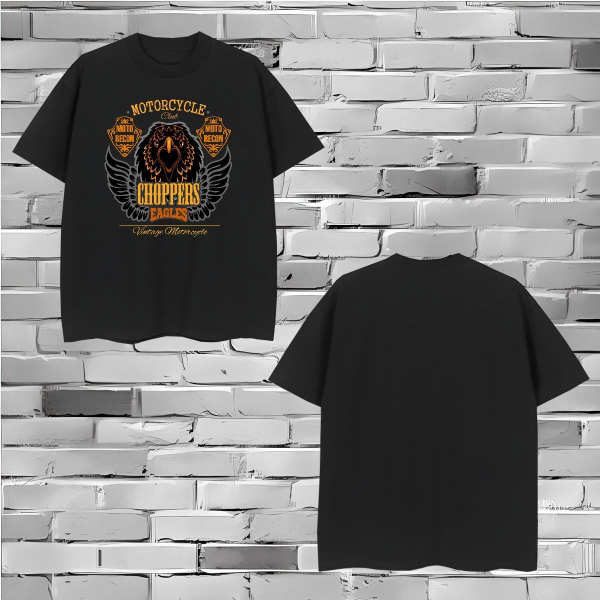 Designer T shirt eagle Breathable Short Sleeve Sports Casual Cartoon Printing L-4XL 230g 100% Cotton Men Tops Tees Classic Clothings