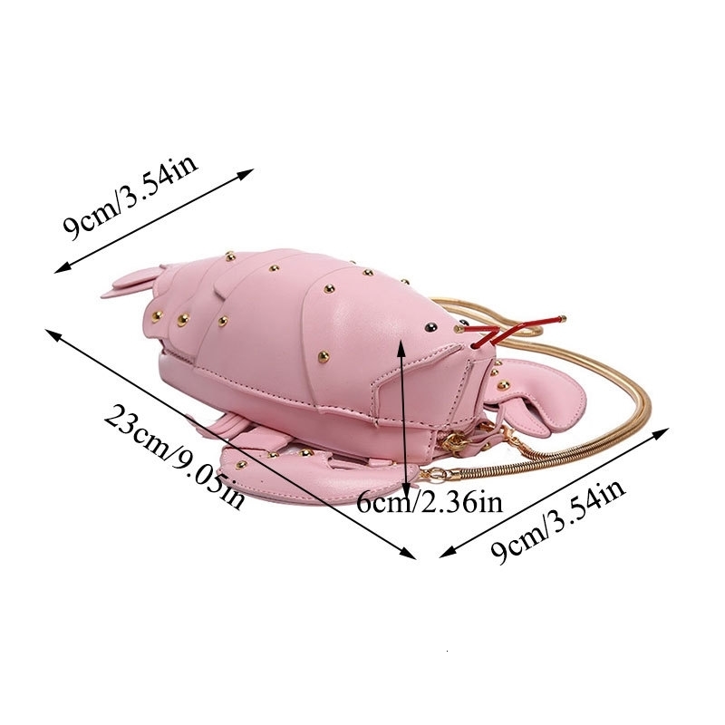 Fashion Cute Lobster Shape Women Shoulder Bags PU leather Crossbody Bags For Women Fuuny Shoulder Bag Ladies Messenger Bag 240819
