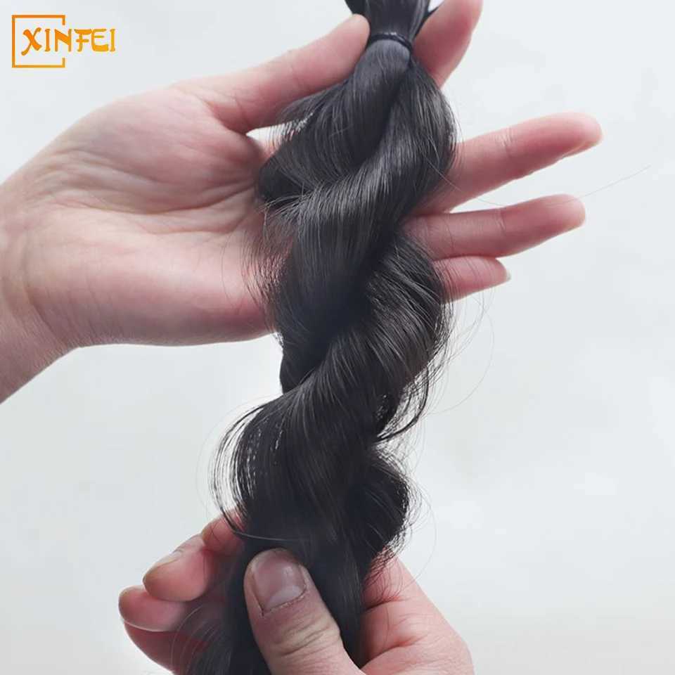 Synthetic wig ponytail female 18 inch cartoon bubble braid double ponytail fluffy sweet twisted braid fake ponytail W240817