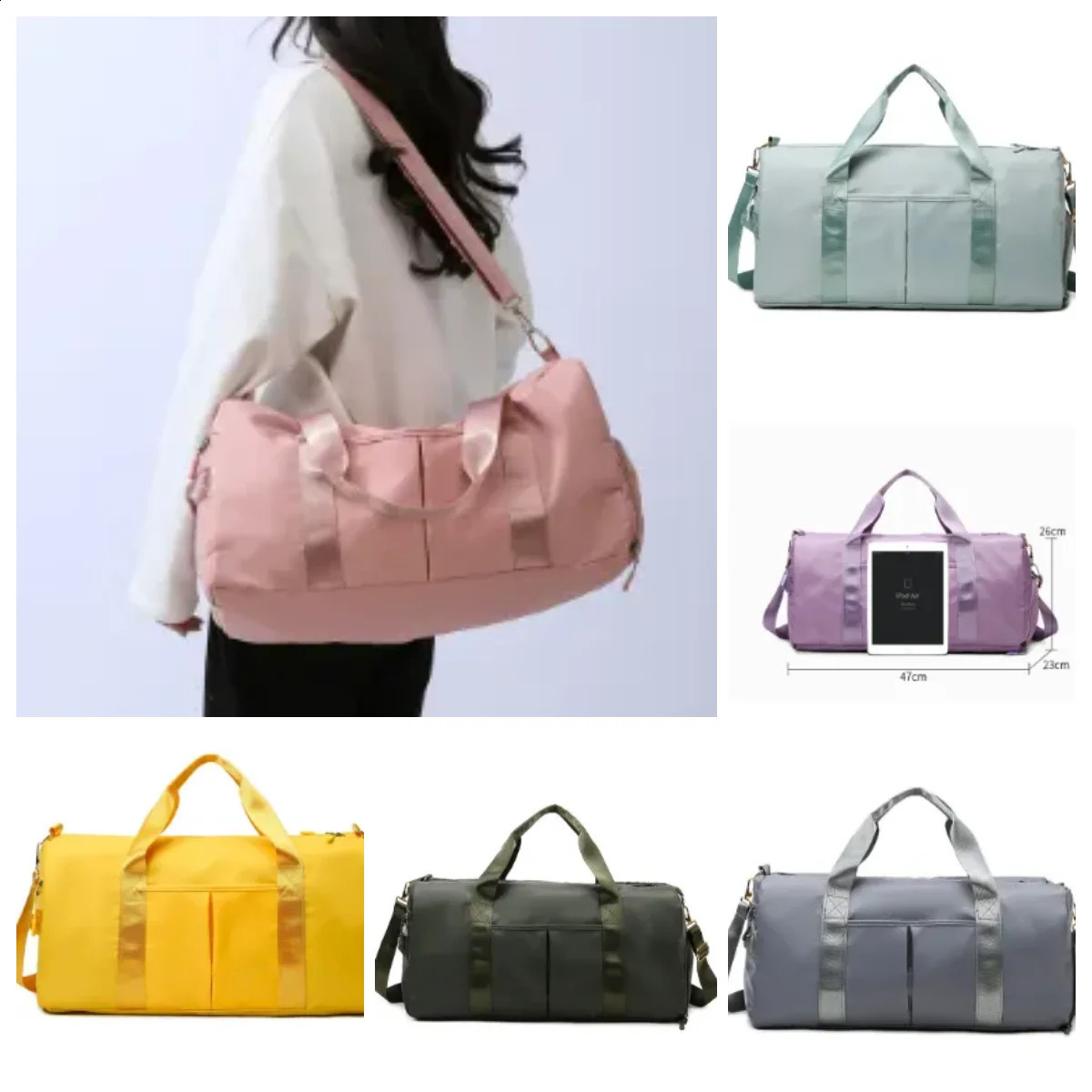 Sports Bag Travel Luggage Bag Travel Bag Dry and Wet Separation Large Capacity Fitness Bag Swimming Yoga Bag 240819