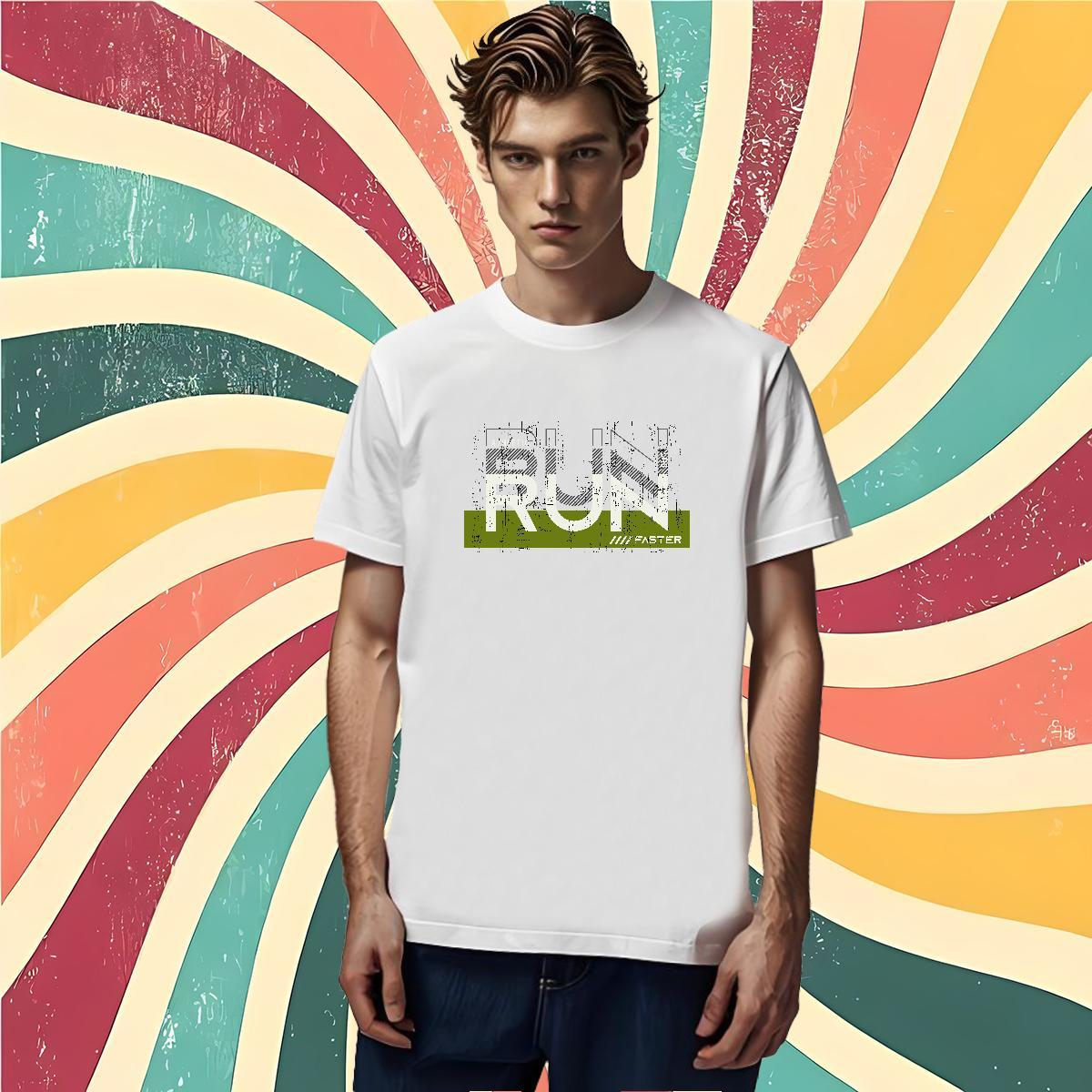 Classic run 100% Cotton 230g Mens Tshirts Casual Daily Wear Short Sleeve O-Neck T-Shirts Fashion Designer Anime Print Tops Tees