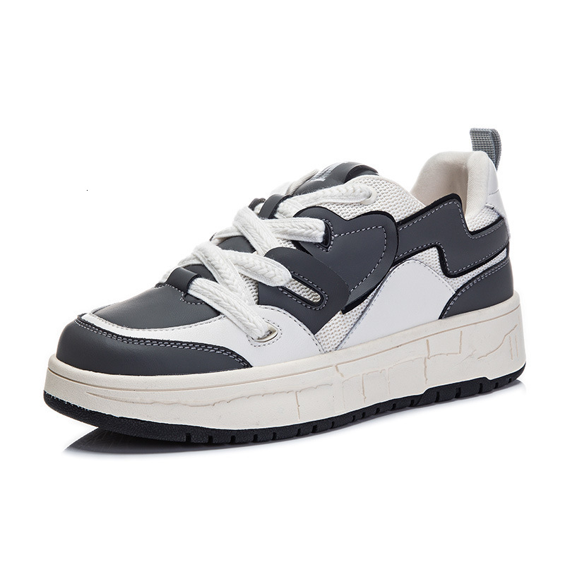 Ddmysports Love Genuine Leather Small White Women In Spring New Thick Soled Breathable Sports Board For S Casual Flat Bottomed Shoes Trend OUTDOOR