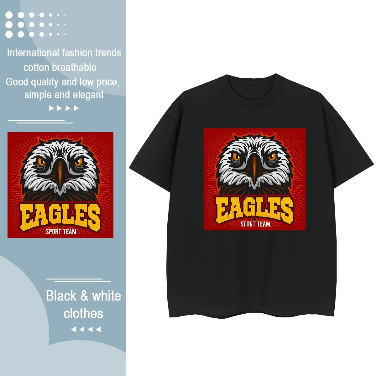 2024 Casual T Shirts Women O Neck Short Sleeves 100% Cotton 230g Unisex Tshirts Customized eagle Street Wear Designer Top Shirts