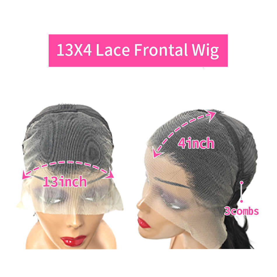 Brazilian Deep Curly Bob Wigs Natural Black Brown HD Lace Front Part Transparent Highlight 4# Color Remy Hair Wig