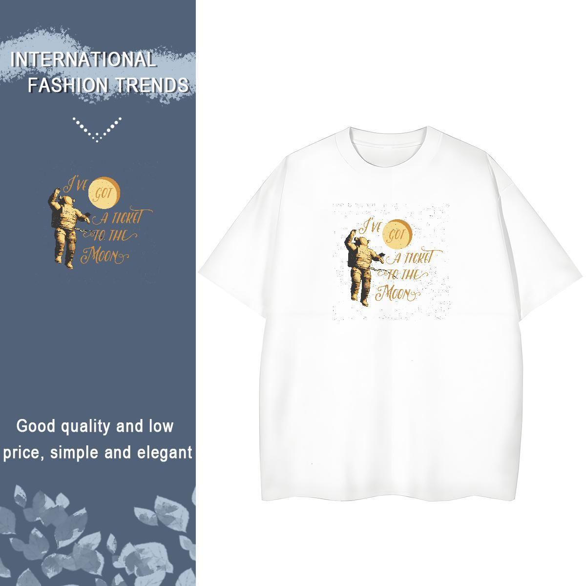 New Arrival Women Tshirts Sports Casual Crew Neck Tops Shirt Lady 230g 100% Cotton spaceman DIY Anime Printed T Shirt For Woman