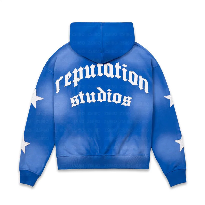 Y2K Hoodie Hip Hop Gothic Retro Patch Work Loose Pulling Mens Fashion Harajuku Street Clothing Casual Top Punk 240819