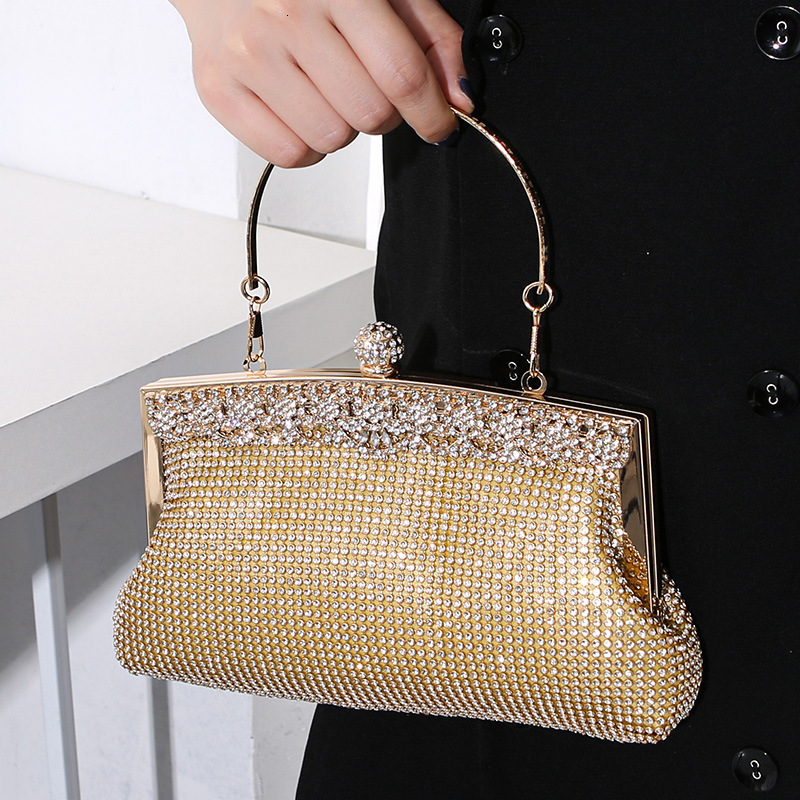 2024 new bag with diamond inlaid women's bag, fashionable banquet dress handbag