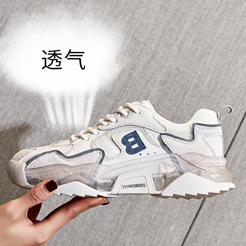 Ddmysports Top Layer Pig For Children In Spring New Thick Soled Sports Shoes Flat Bottomed Casual And Versatile Leather Women S OUTDOOR