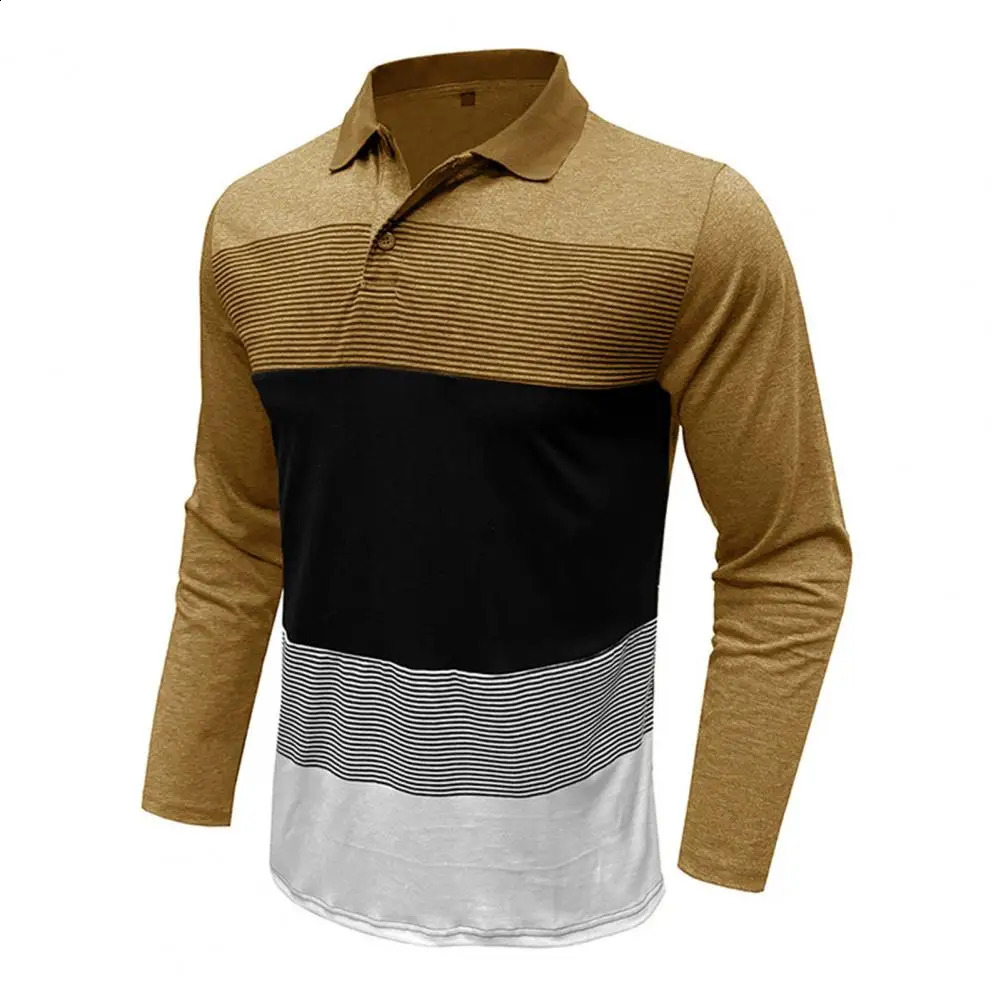 Men Shirt Mens Striped Print Pullover Shirt with Stretchy Long Sleeves for Fitness Business Wear Autumn Spring Collection Men 240820