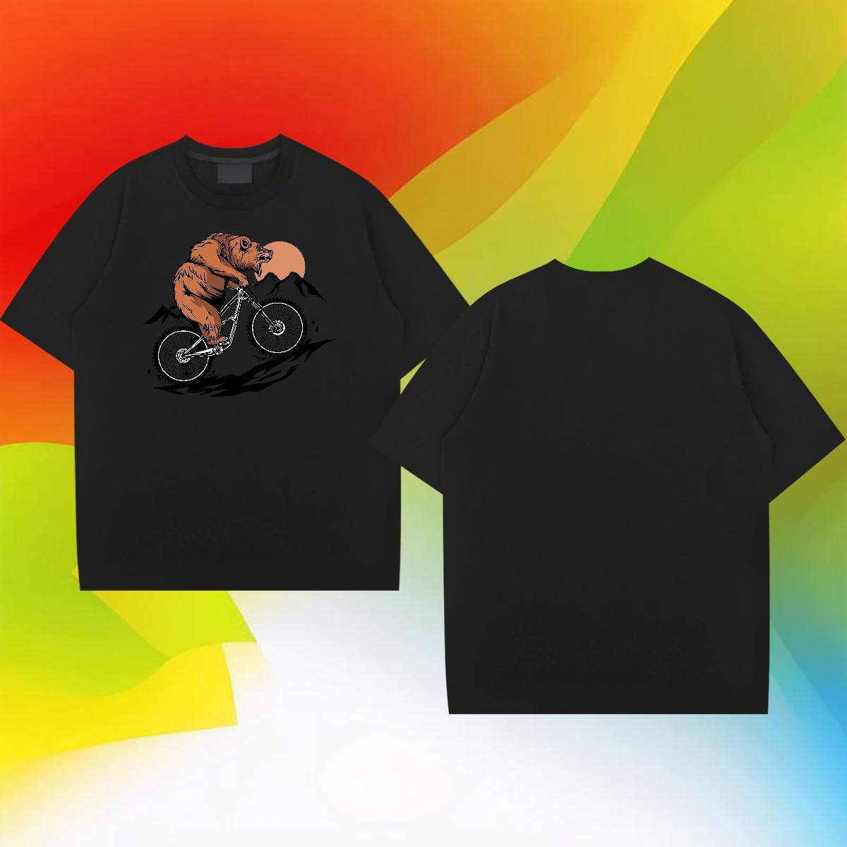 Free Shipping Tshirt for Man Woman Casual Beach 100% Cotton 230g White Plus Size Short Sleeve O-Neck bear T-Shirts Custom Tops Tees