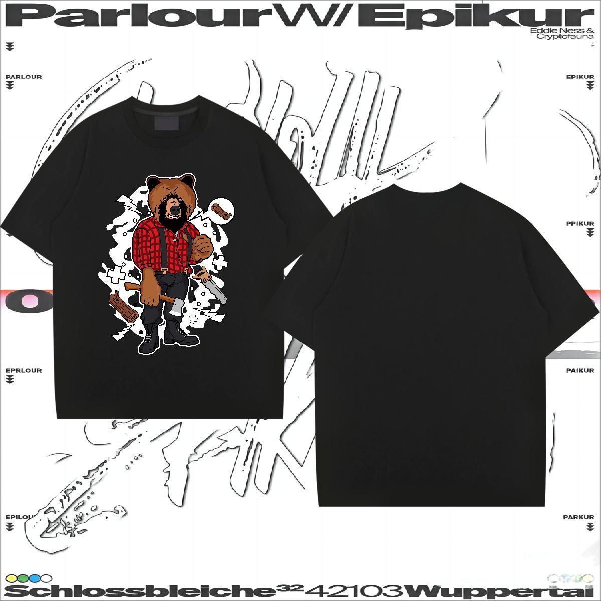 Classic Casual Tshirts angry Street wear Hip Hop 230g 100% Cotton Top Tees Breathable Crew Neck Brand Mens T Shirts Anime Print