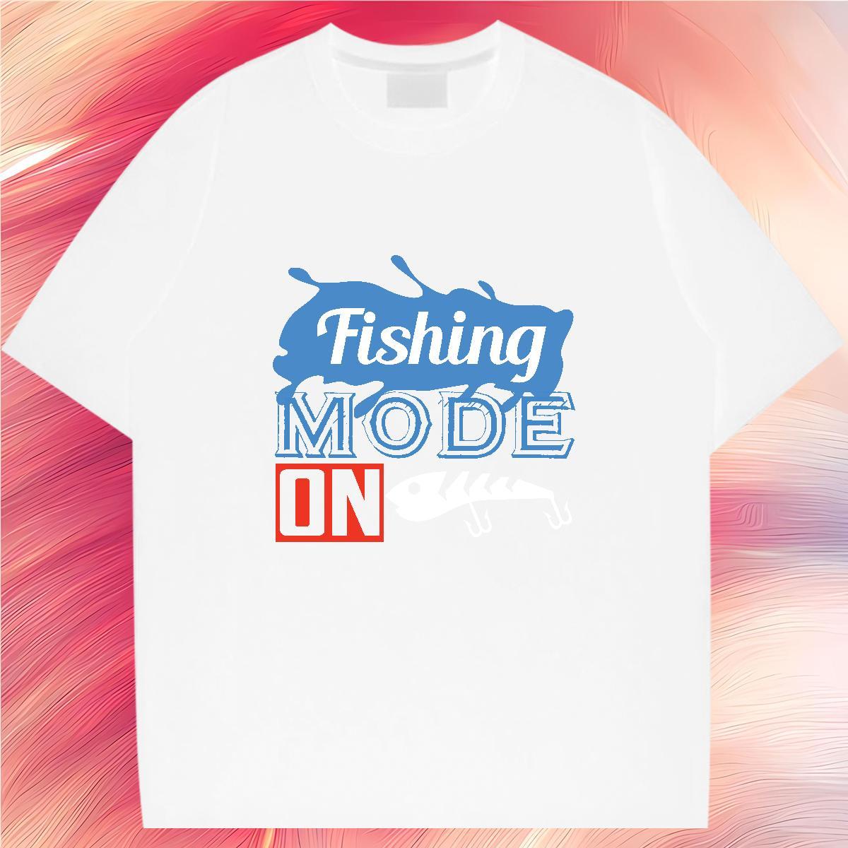 Designer fish 230g Cotton Tshirt for Man Woman Casual Beach Pure Cotton T-Shirts for Men Wholesale Custom Print Oversized Clothes