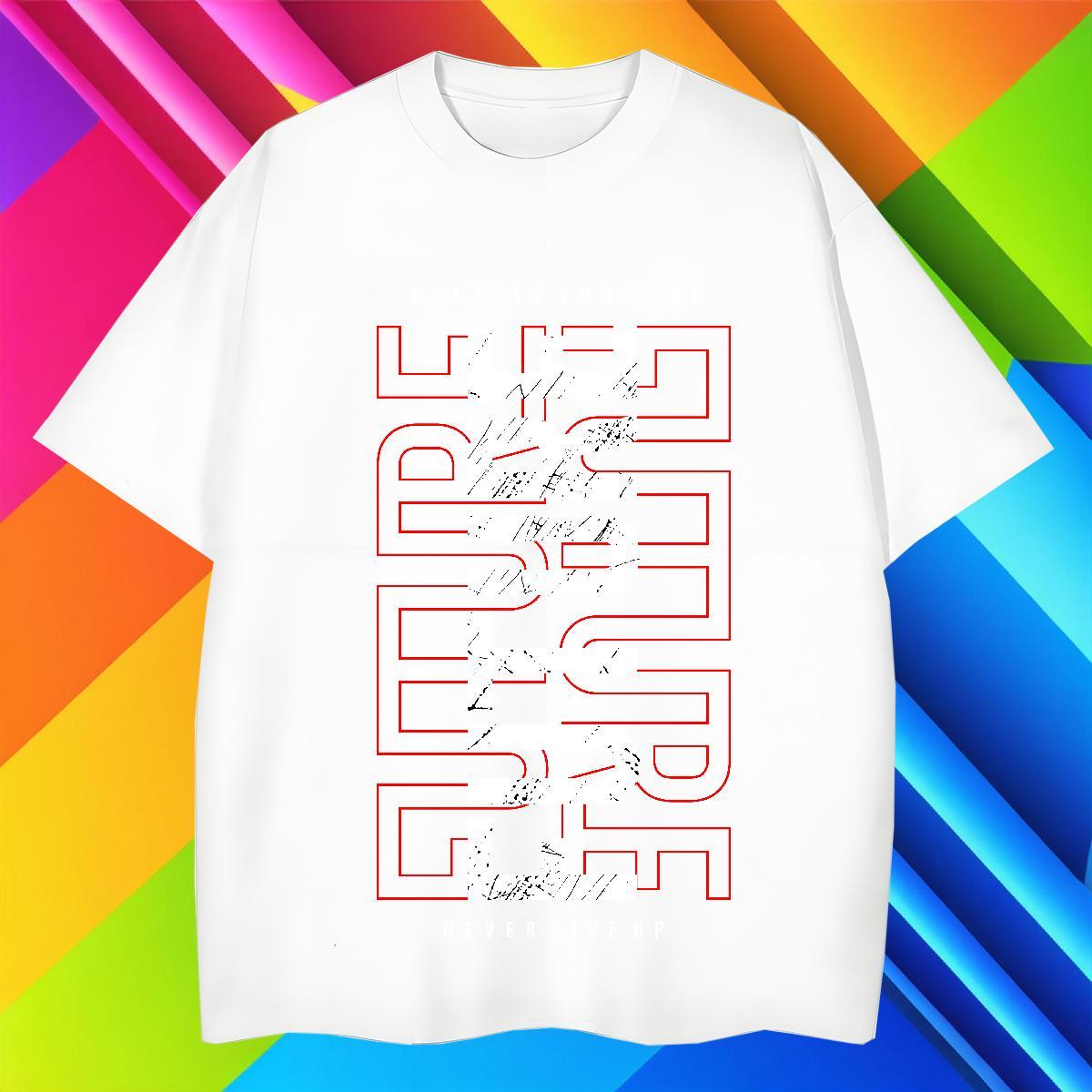 Popular letter 230g Cotton Men Clothes T-Shirt Summer Casual O Neck Short Sleeves T Shirt For Man 2024 Summer Custom Printed Tops Shirt