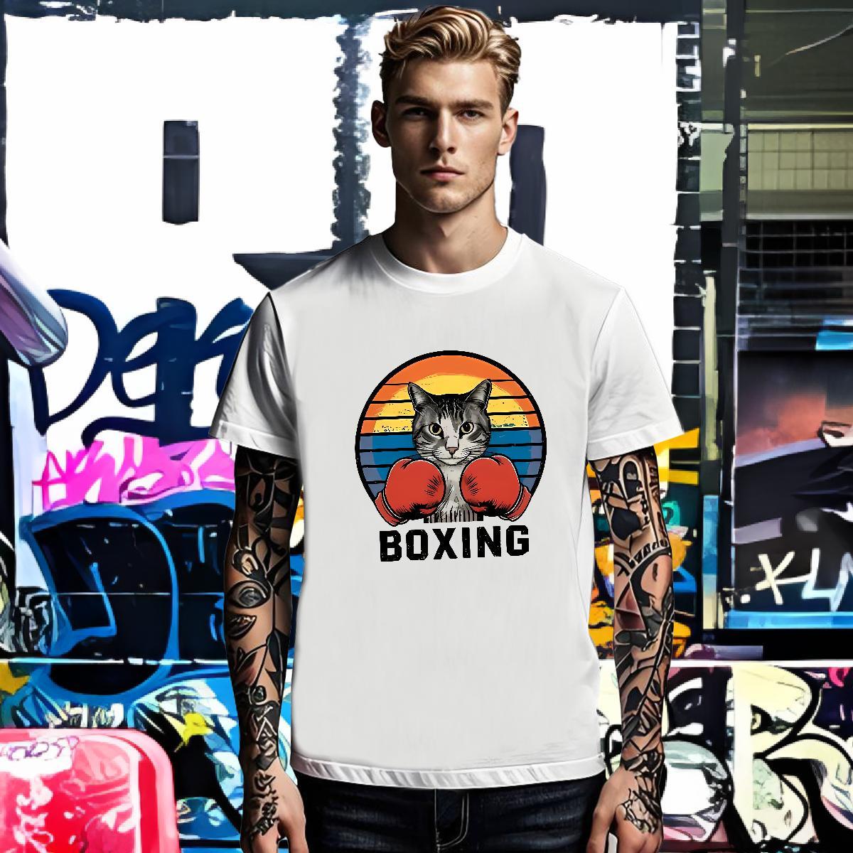 Classic Tshirt for Man Woman cat Casual Beach 230g Pure Cotton Top Tees Crew Neck Unisex Mens T Shirts White Plus Size