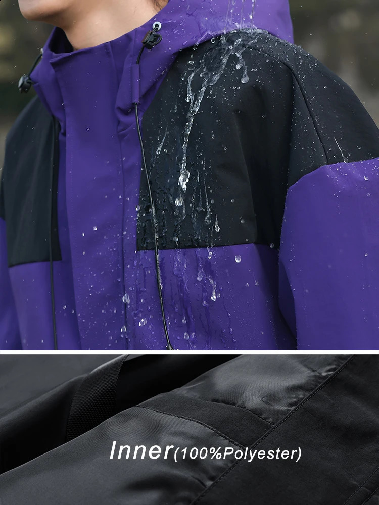 Spring and Autumn casual jacket menswomens Korean fashion splicing work outdoor unisex couple loose hooded windproof 240819