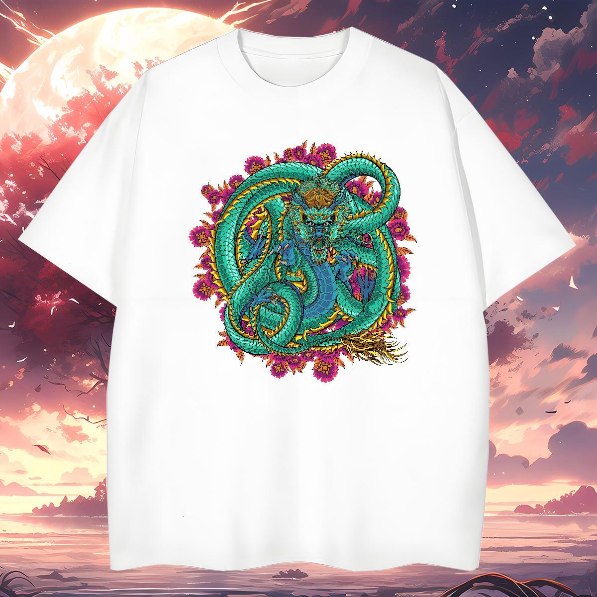 T-Shirts for Men 100% Cotton 230g ferocity Street wear Hip Hop Breathable Short Sleeve Plus Size Custom Mens Tshirts 2024 DIY Soft Tee Shirt